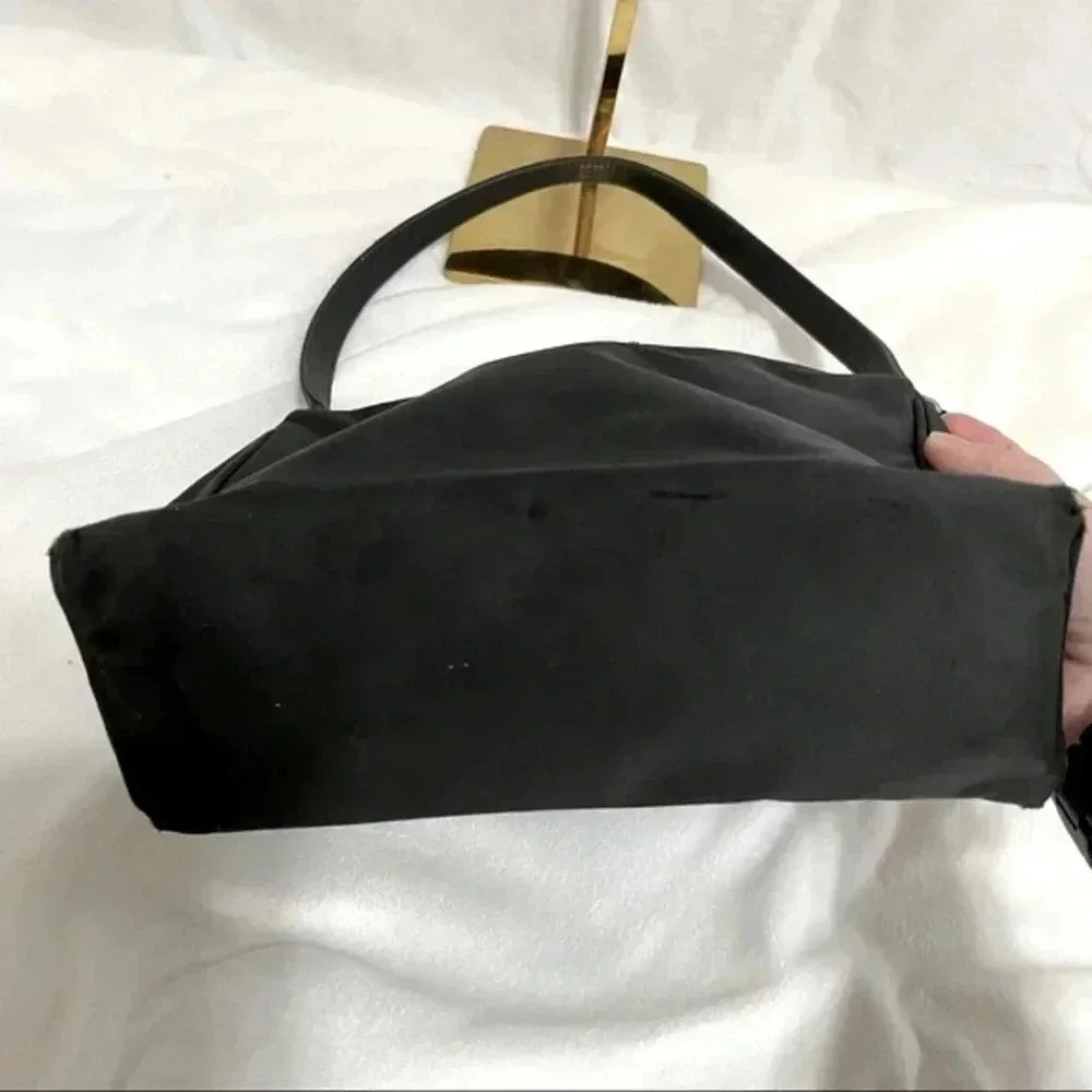 Vintage Y2K Kate Spade Black Nylon Shoulder Bag Classic Style - Picture 9 of 10